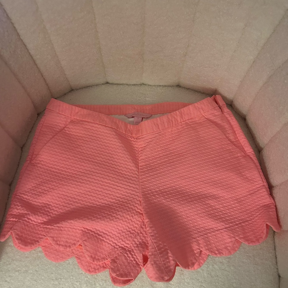 Lilly Pulitzer Pink High Waist Scalloped Shorts